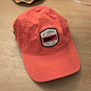 Coral coloured USVI St Croix baseball cap